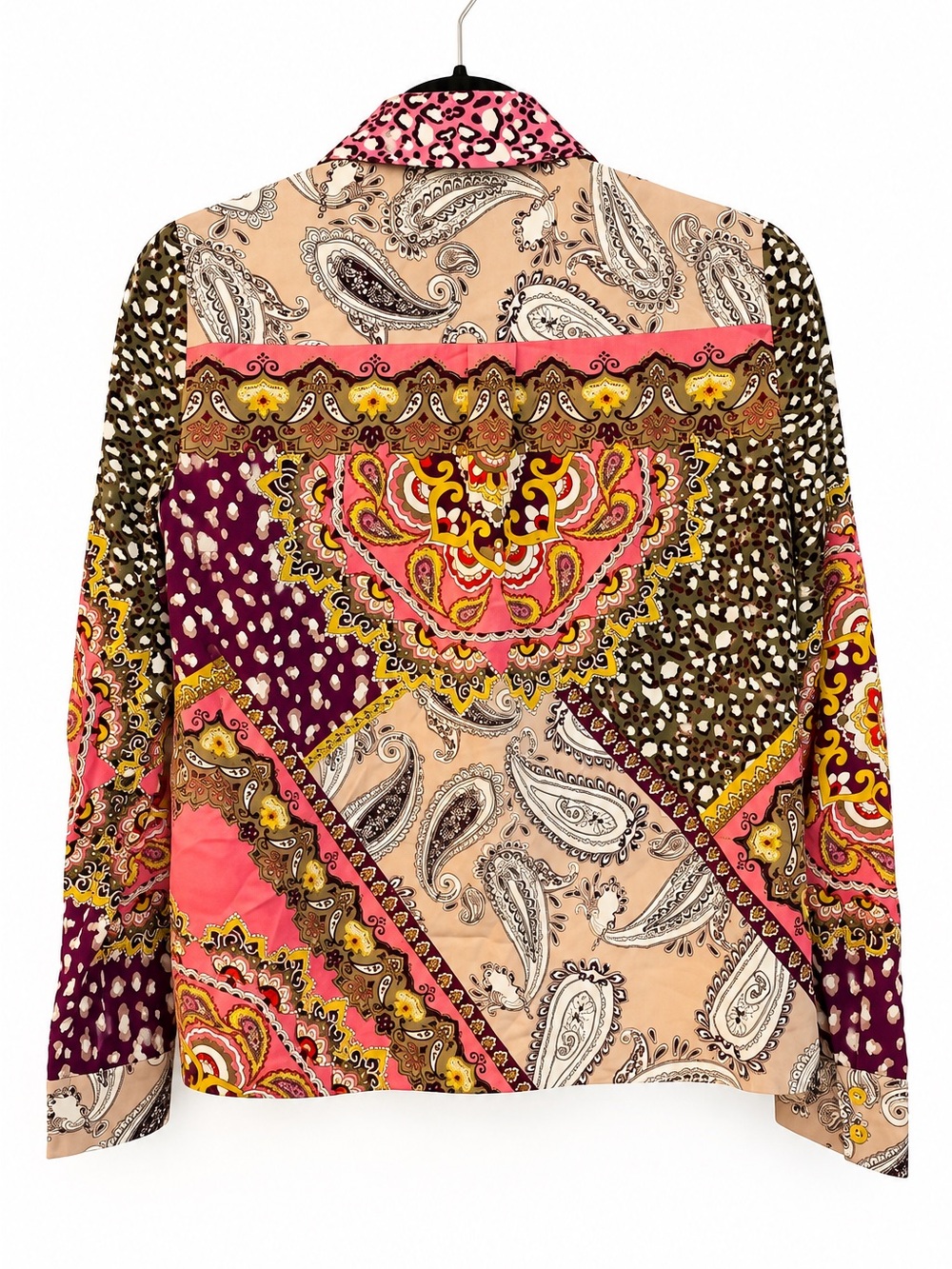 Alice + Olivia 100% Silk Patchwork Paisley Blouse – Size Small - Picture 3 of 6